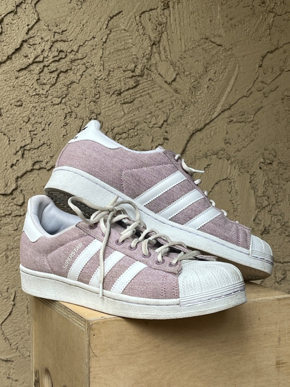 Adidas Womens Superstar Shell Toe Size 10 B42337 "Lavender Denim" Low Top